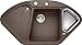 Produktbild BLANCO DELTA II | Granitspüle aus SILGRANIT cafe | Einbauart: Einbau von Oben | Hauptbecken links | für 80 cm breite Unterschränke | Eckspüle | Ergonomische Anordnung | [105,7x57,5x19,5 cm]