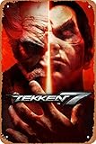 Lujiralun Tekken 7 Game Poster Tin Metal Sign Game Room Man Cave Wall Art Plaque Decor Gift 8x12 inches