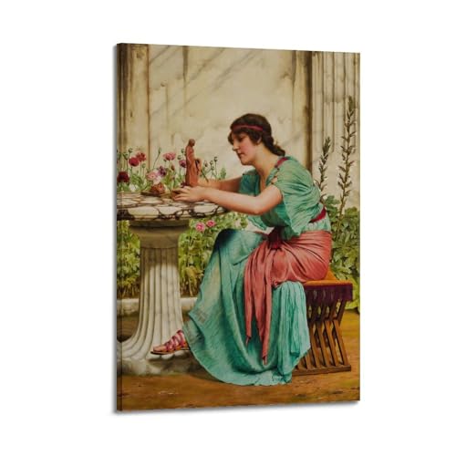 Impression sur toile A Dilettante de Godward, chef-d'œuvre pour salon