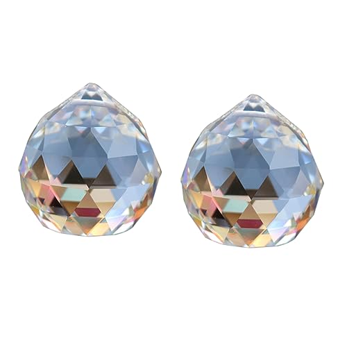 Happyyami Rainbow Crystal Ball Pendants Chandelier Crystal Strands for Wedding and