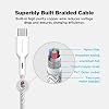 Innergie USB C to Lightning Cable (5.9ft, 1.8m) Apple Mfi Certified - 3A Fast Charging Cable 480Mbps Data Transfer, Design for iPhone/iPad/AirPods (Nylon Braided- White) (Delta Electronics)
