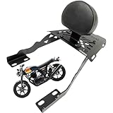 OZANGO Bike Backrest/Back Rest with Luggage Carrier Top Rack Black Cushion Compatible with RE Interceptor 650