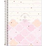 Tilibra - Caderno Espiral Capa Dura Colegial 1 Matéria Soho 80 Folhas - Fundo Listrado Nuvens Rosas