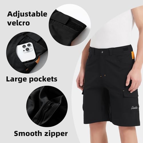 Santic Short cargo masculino leve para caminhada, uso ao ar livre, para viagem, golfe, acampamento,