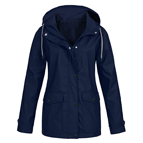 Chaqueta impermeable mujer para días de lluvia y paseos urbanos con bolsillos