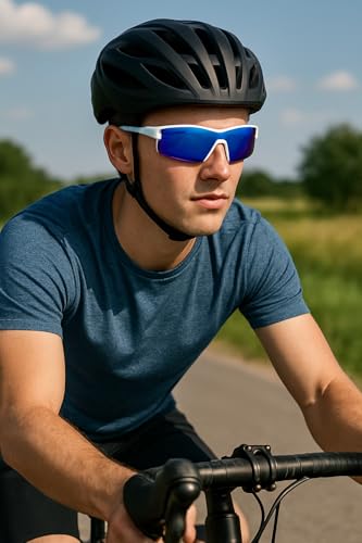 Image of Zynic Men's Stylish Sports Sunglasses with Case| UV400 Protection Classic Wrap Around Googles |Sports Shades for Driving,Cyclining Outdoor & Travel