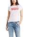 Levi's Women's Slim Crew Neck Tee Shirt, Core Batwing White (100% Cotton), Medium