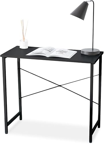 Iris Plaza PBDK-8040 - Escritorio para computadora, simple, ancho 31.5 pulgadas (31.5 in), profundidad 15.7 pulgadas (15.7 in), negro, escritorio de