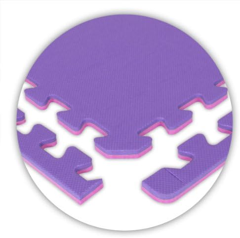 10' x 10' (25 Pieces) Pink/Purple Economy Reversible SoftFloors Interlocking Comfortable EVA Foam Rubber