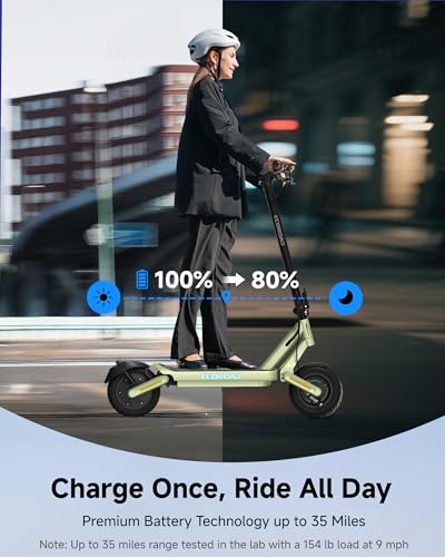 Image of ECOROAD Electric Scooter,25MPH-32MPH, 18-50 Miles Range, 330LBS Load, Off-Road Tires, RGB Lights & APP Control
