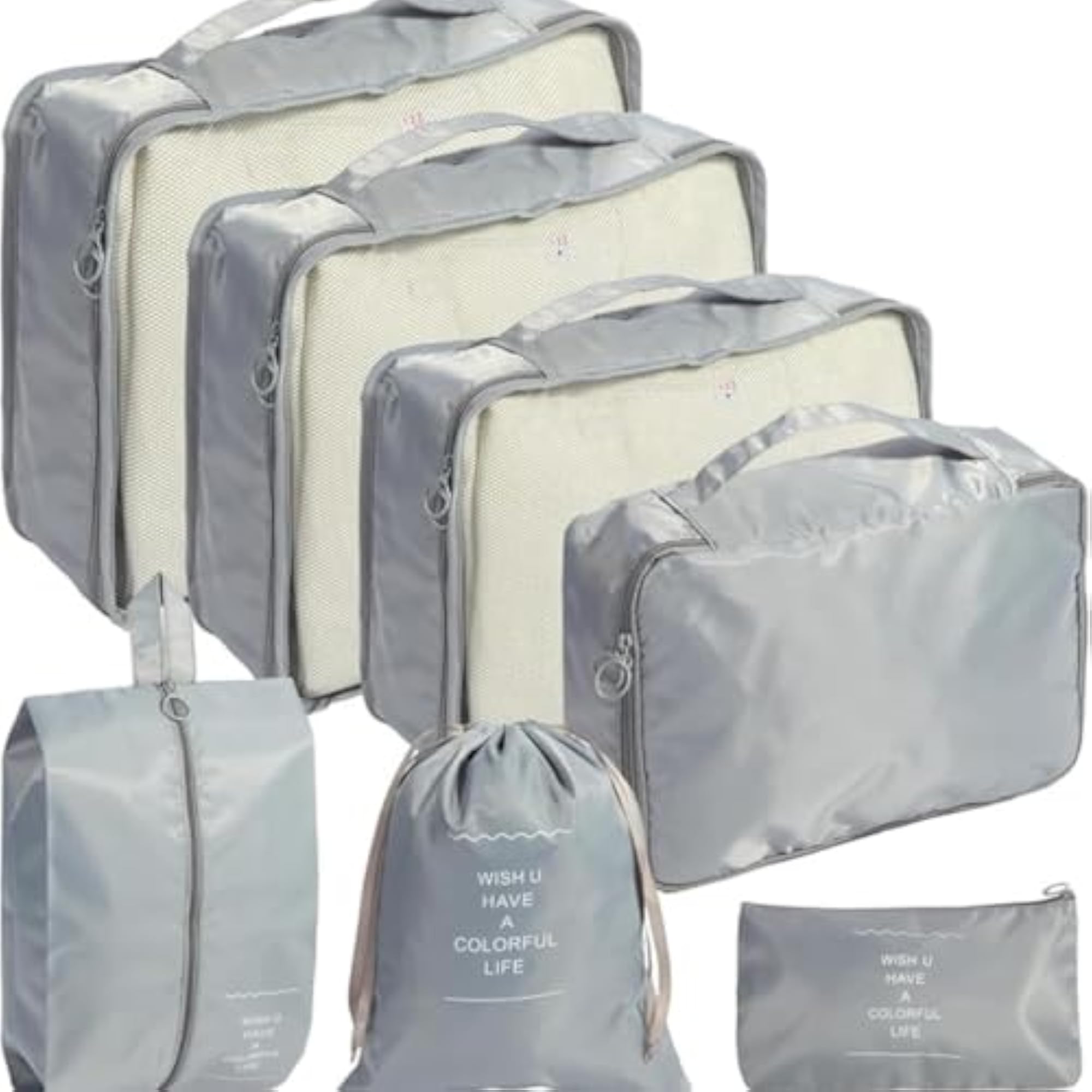 7 Set Travel Organizer Bag with Packing Cubes