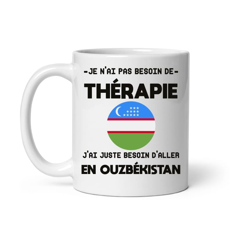 MugSmile Mug Ouzbékistan thérapie humour vacances départ voyage Tasse Ouzbékistan