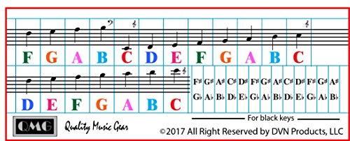 QMG Piano Stickers for 32/37 Key Melodica, Transparent and Removable, Made in USA - Image 4