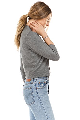 Image of Cielo Women's Soft Solid Open Front 3 /4 Sleeve Sweater Cardigan