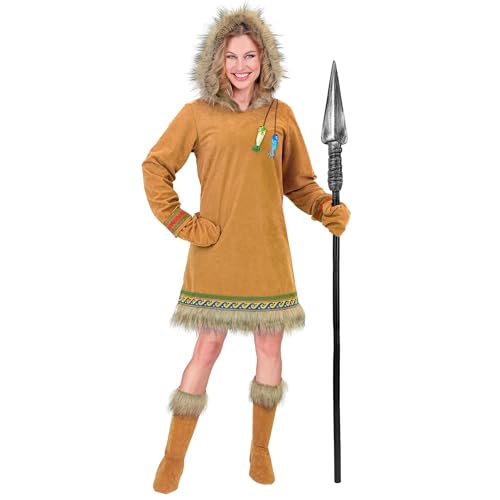 Costume Inuit pour femme déguisement esquimau adulte carnaval 3 pièces robe