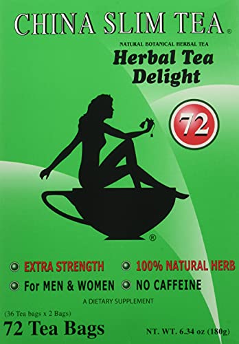 China Slim Tea Extra Strength For Men and Women 72 Tea Bags - pack of 2