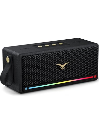 Caixa de Som Bluetooth Portátil 80W Max, GoFree Max Som Bluetooth 5.3 d'Água IP67 com Luz RGB, 3 Modos de EQ, Tecnologia TWS, 12h de Autonomia, Suporte USB/AUX/TF, Ideal para Praia e Uso ao Ar Livre