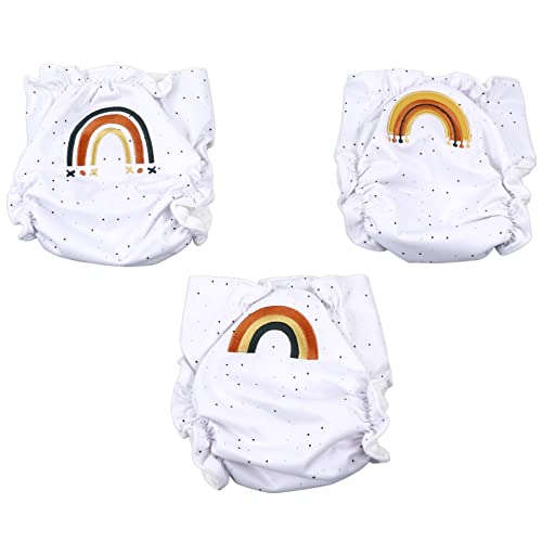 3 Pañales de Tela para Bebé, Lavable, Reutilizable, Suave, Transpirable, PUL, Fuerte Absorción de Agua, Orinal, Pañal de Tela para Bebé, Ropa Interior de Entrenamiento para Orinal