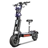 Toursor Foldable Electric Scooter with Seat, High Power 10,000W Dual Motor 72V 40A Extra Long Range, 14' Off-Road Tires, Adult Electric Scooter
