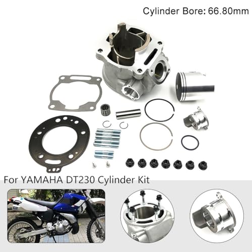 Kit cylindre moto de haute précision 66.80mm segment piston DT230 MT250 - 2