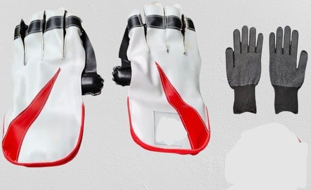 Wicket Keeping Gloves for Tennis Ball Cricket – Lightweight & Durable with Grip – Fits Boys Aged 10-15 Years (White/Red)-picture-18