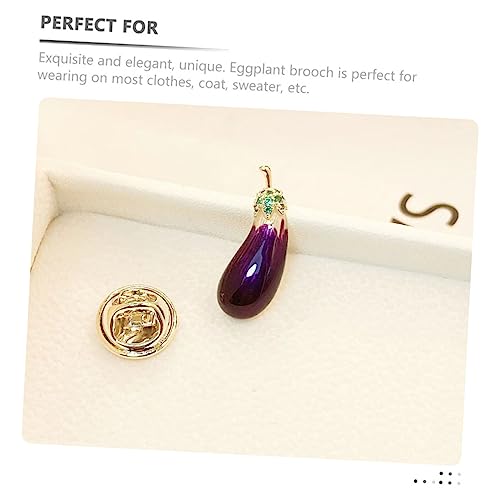 Broche aubergine en cuivre pour customiser une veste ou un chapeau - 7
