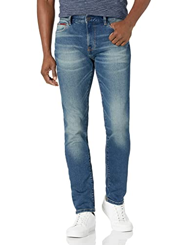 Tommy Hilfiger Men's Tommy Jeans Slim Fit Denim, Medium WASH, 34W x 32L Tommy Hilfiger Men's Tommy Jeans Slim Fit Denim, Medium WASH, 34W x 32L