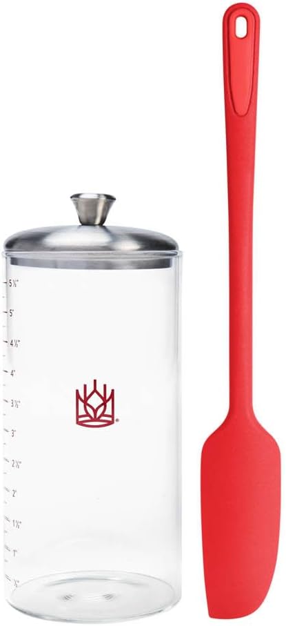 King Arthur Baking Company Petite Glass Sourdough Storage Crock With