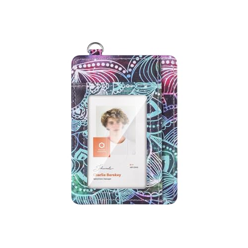 for AirTag Wallet Case for Women Girls, Cute Slim Minimalist Front Pocket Wallet Purse Compatible with AirTags, Credit Card Cash Holders with Built-in Case, Mandala2