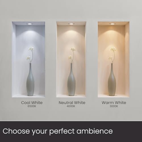Image of Orient Electric 9W COB Spot Light | Tilt Adjustment for Flexible Lighting (30) | Wide Voltage Operation | Round Recessed Ceiling LED Light | 3000K, Pack of 1