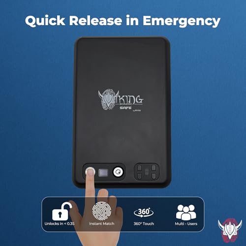 Viking Biometric Fingerprint Lock Biometric Fingerprint Gun Safe 360 Degree Fingerprint Detection LCD Feedback Screen Weather & Dust Resistant IP65, Portable Design - image 2