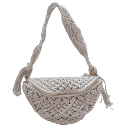 Sac de plage crochet blanc idéal pour vos soirées d'été et sorties bohèmes à la plage