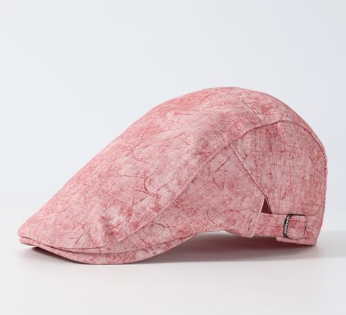 Image of Quanhaigou Unisex Denim Newsboy Hats Flat Ivy Gatsby Cabbie Driving Berets Hat Cotton Dad Cap for Men Women