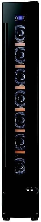 Essentials AEWC150BK 15cm Built-Under Wine Cooler - Black - 7 Bottle Capacity - Touch Control Blue Display - Compressor Cooling - White LED Light