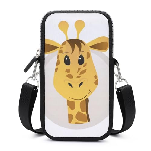 Pochette téléphone girafe avec fentes cartes : portefeuille bandoulière léger et ultra-pratique