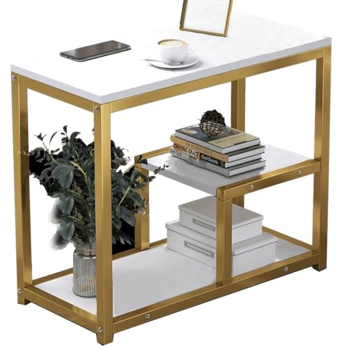 Solution de rangement pour salon et chambre : console moderne au cadre en métal - 2