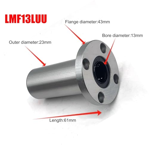 Roulement de précision LMF13LUU bague à bride robuste pour guidage d'axe CNC