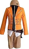 Poetic Walk Anime Mens Suit Yukiteru Amano Cosplay Costume Uniform Halloween Outfit (Mens-M, Orange)