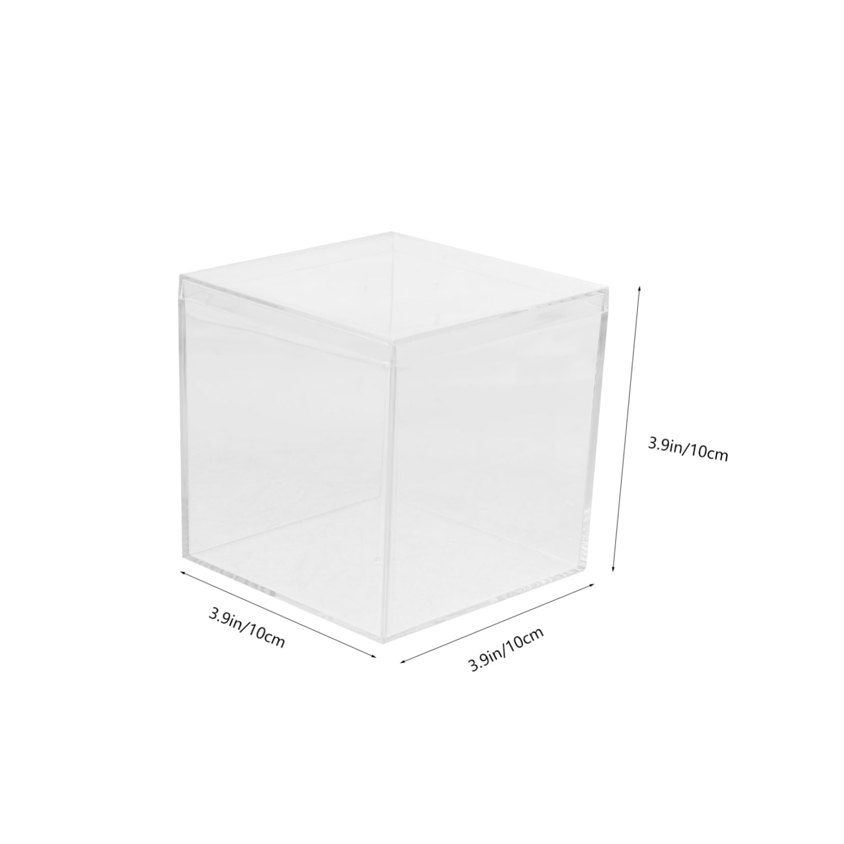 CHILDWEET Transparent Storage Box with Lid Display Case for Jewelry Trinkets and Collectibles Plastic Organizer