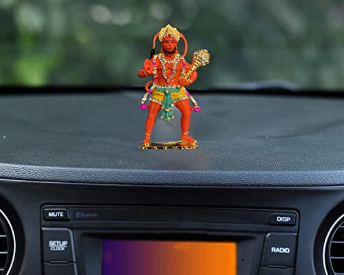 Estatua Mini de Hanuman en Metal de 4 pulgadas miniatura 2