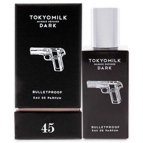 TOKYOMILK Dark Bulletproof Eau de Parfum 1.6 fl oz 47.3 ml - Warm Coconut Sultry Teas Ebony Woods & Ecotic Spice - Sophisticated & Elegant Design Men & Womens Perfume Eau de Parfum Spray