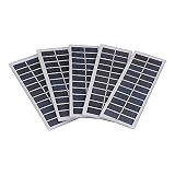 SUNYIMA Mini Solar Panels (5Pcs 6V 160MA 5.19"x1.89") High Performance Solar Panel Mini Solar System