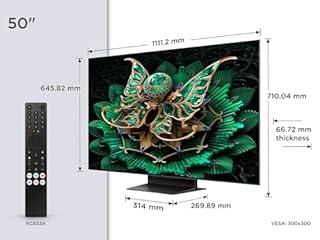 TCL 50C7K 50 Zoll QD-Mini LED Fernseher, 4K HDR Premium 2000, Smart Google TV mit 144Hz Motion Clarity Pro (Dolby Vision IQ & Atmos, HVA-Panel)