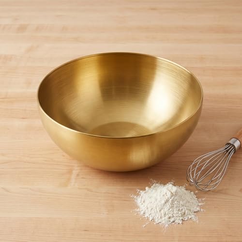 Tazón para ensalada de acero inoxidable dorado 10 pulg miniatura 2