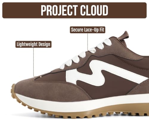 Image of Project Cloud Trendy Fashion Sneakers for Women 2026 - Memory Foam and Non-Slip Comfortable Casual Ladies Shoes for Womens Fashion Sneakers - Lightweight Lace-up Shoes (Lecco)