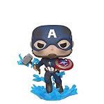 Funko Pop Capitán América con escudo roto y Mjolnir (Los Vengadores: Endgame 481)
