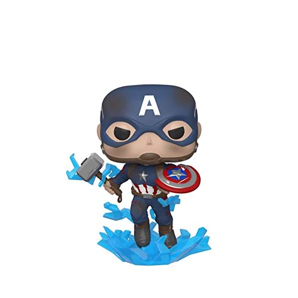 Funko Pop Capitán América con escudo roto y Mjolnir (Los Vengadores: Endgame 481) Funko Pop Los Vengadores