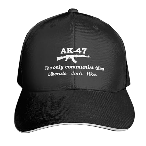 Ak47 The Only Communist Idea Liberals Don't Like Sandwich Hat Fashion Baseball Cap Dad Headwear Men Women Sport Sunhat Black