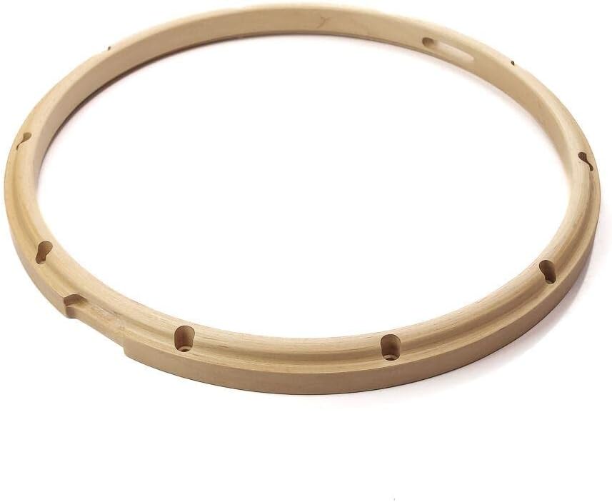 Gibraltar 14" 10-Lug Snare Side Drum Hoop, All Maple Wood Construction with Contoured Design, Adds Vintage Look & Fat Round Tone with Explosive Edge, Ideal for Custom Snare Drums (SC-1410WSS)