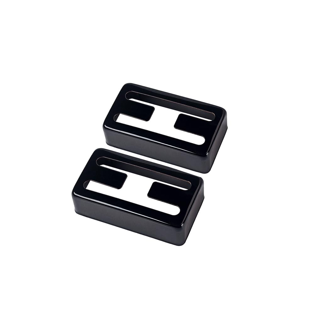 RuiJOTWAT 2Pcs H Hole Black Humbucker Lp Guitar Pickup Cover